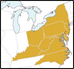 Mid atlantic map